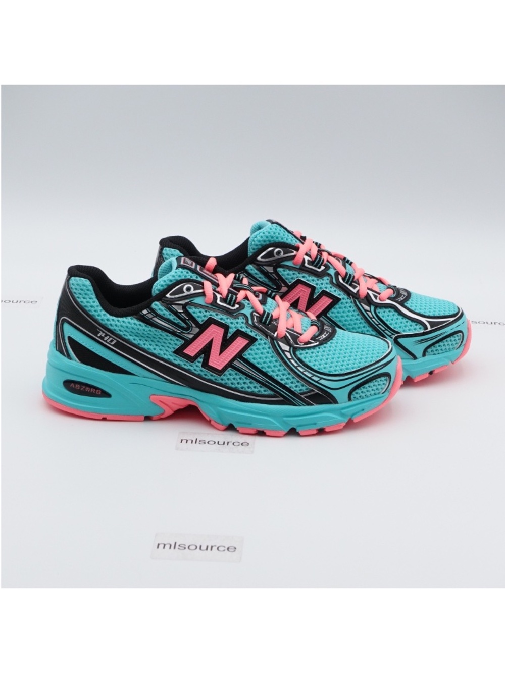NEW Size 8 Women's New Balance 740v2 Sneakers U740EG2 Cyber Jade/Black/Pink - Picture 3 of 6